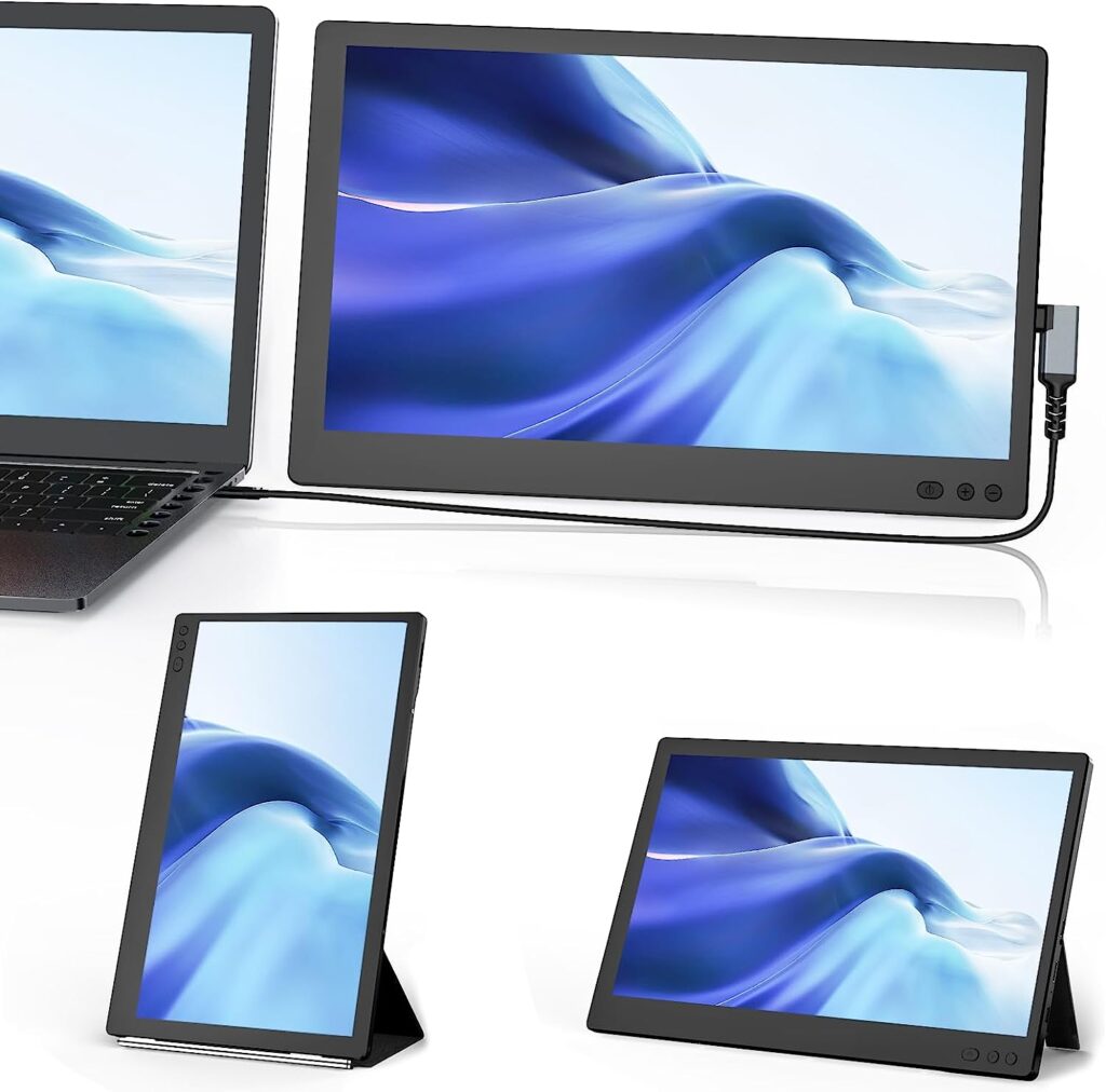 FLYTOCCA Laptop Monitor Extender, Laptop Screen Extender, 768P 11.6 InchHD Screen Extender, Portable Monitor for Laptop/Desktop/Mac/Phone/Windwons/Switch (New-P1S-002)