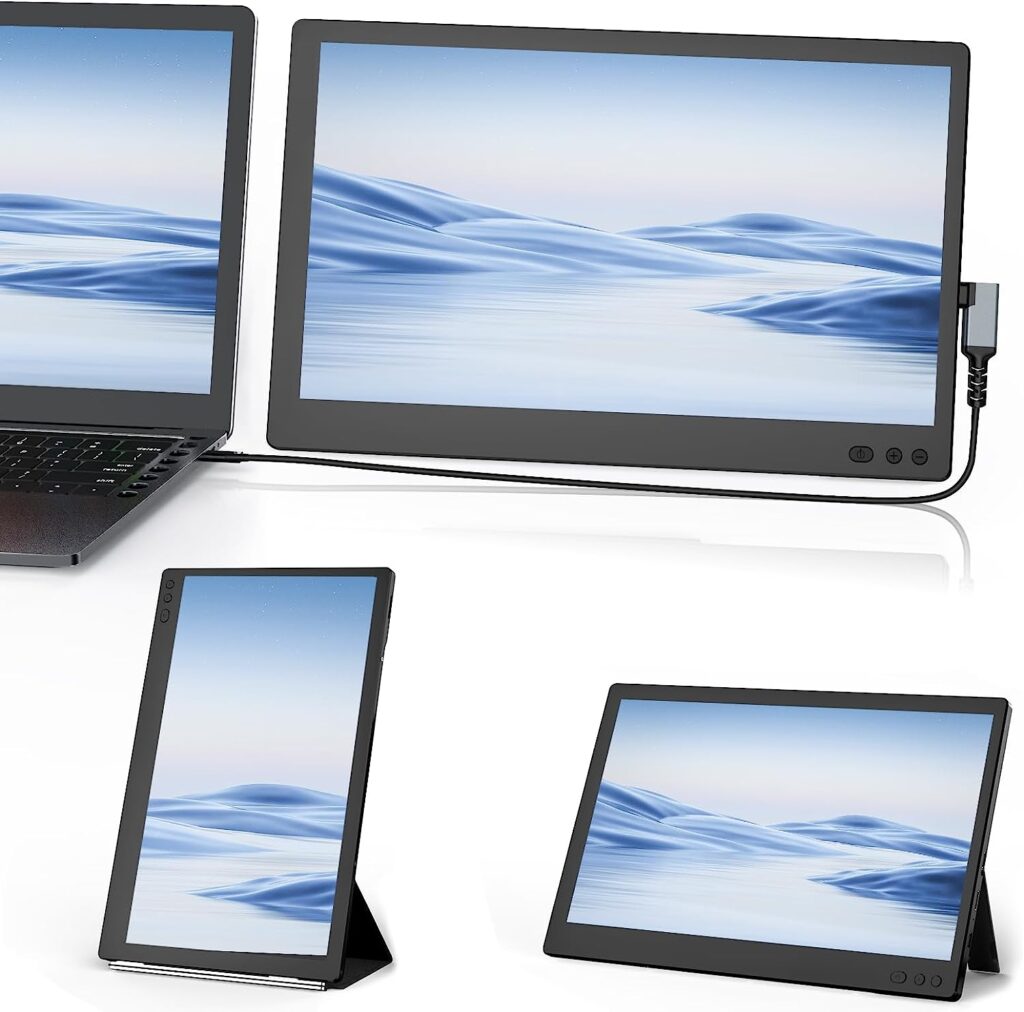 FLYTOCCA Laptop Monitor Extender, Laptop Screen Extender, 768P 11.6 InchHD Screen Extender, Portable Monitor for Laptop/Desktop/Mac/Phone/Windwons/Switch (New-P1S-003)