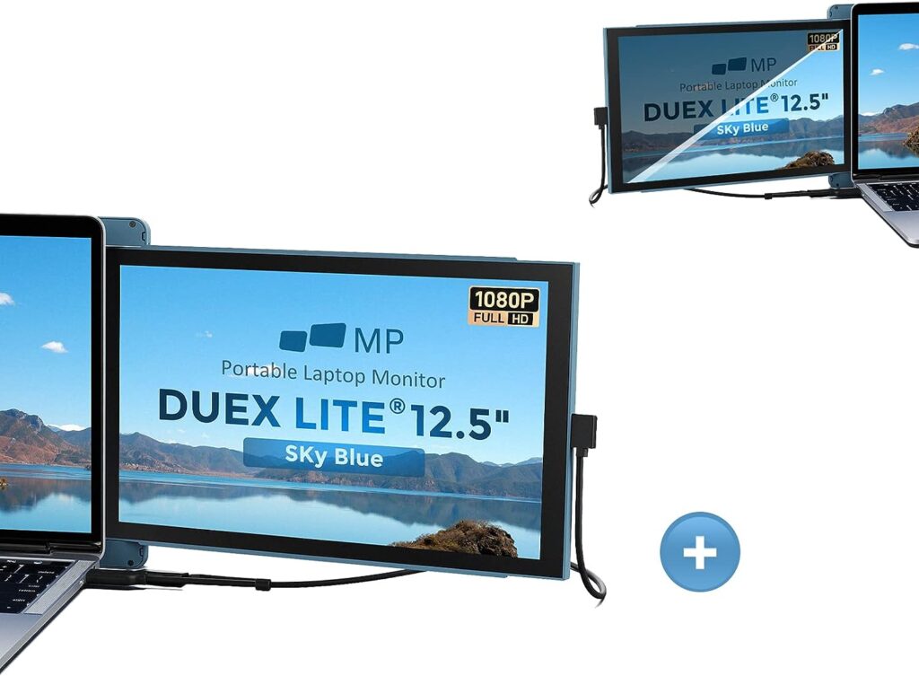 Duex Lite Portable Monitor with Laptop Privacy Screen, New Mobile Pixels 12.5 Full HD IPS Lapt247.98op Screen Extender, USB C/HDMI Powered, Windows/Mac/Android/Switch Compatible