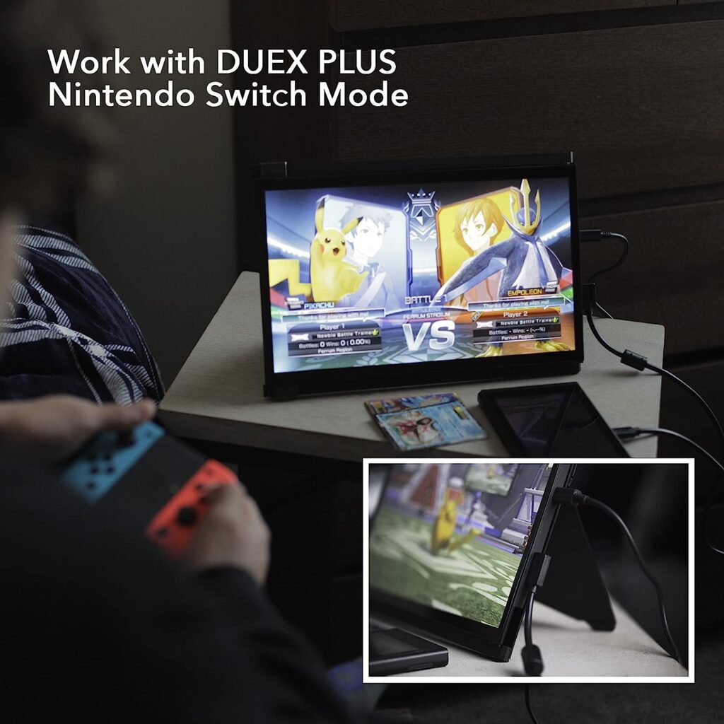 Duex Lite Portable Monitor with Origami Kickstand, New Mobile Pixels 12.5 Full HD IPS Laptop Screen Extender, USB C/HDMI Powered, Windows/Mac/Android/Switch Compatible